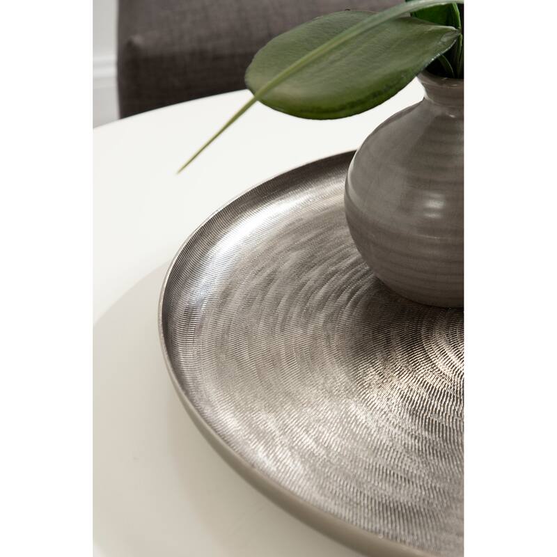 Kate and Laurel Stovring Round Metal Tray - 16" Diameter