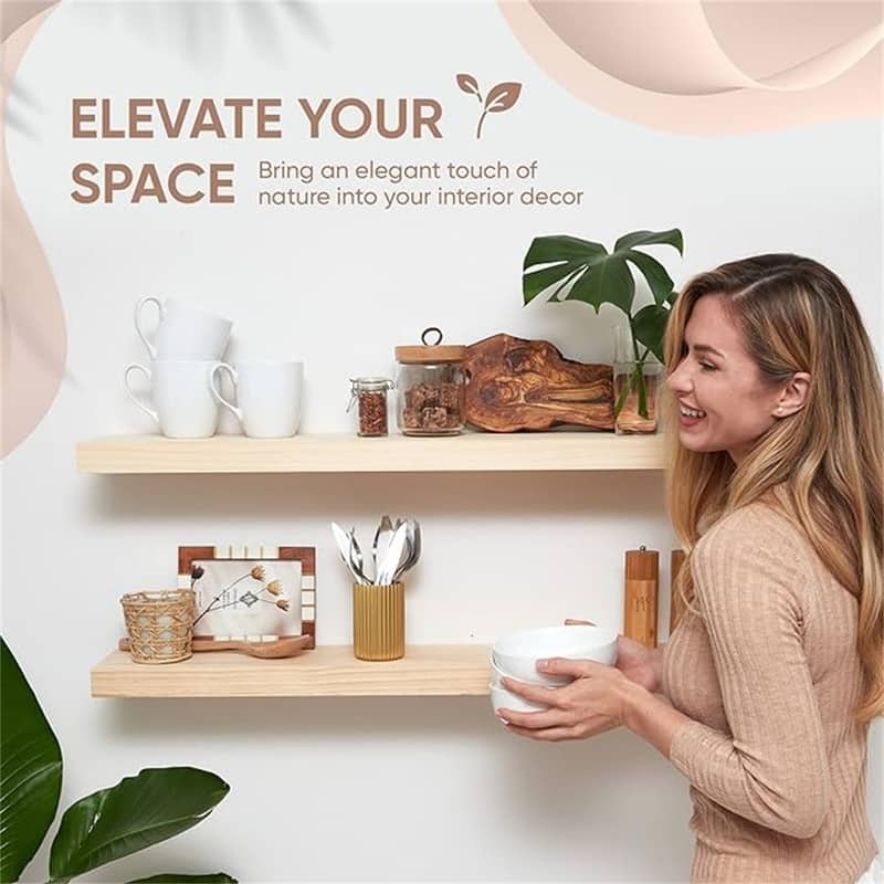 Farmhouse Floating Shelves - 6.5"D x 36"W x 1.75"H