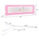 preview thumbnail 2 of 8, Gymax 69'' Breathable Baby Children Toddlers Bed Rail Guard Safety