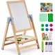 preview thumbnail 1 of 17, Art Easel for Kids Wooden Double-Sided Kid's Art Easel for Boy Girl 27-38in single side