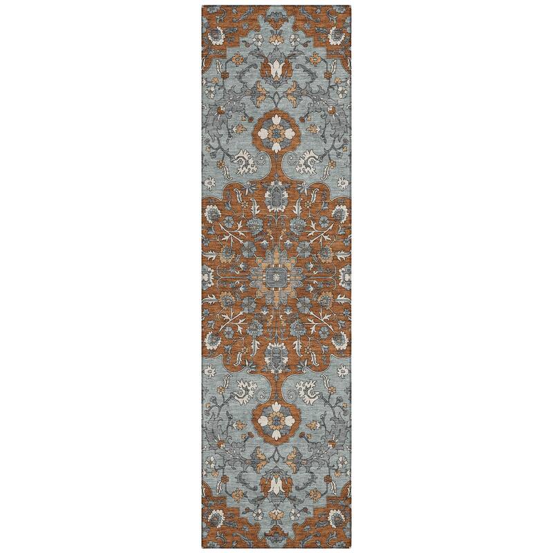 Machine Washable Indoor/ Outdoor Traditional Savannah Chantille Rug
