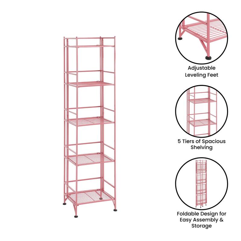 Convenience Concepts Xtra Storage 5 Tier Folding Metal Shelf
