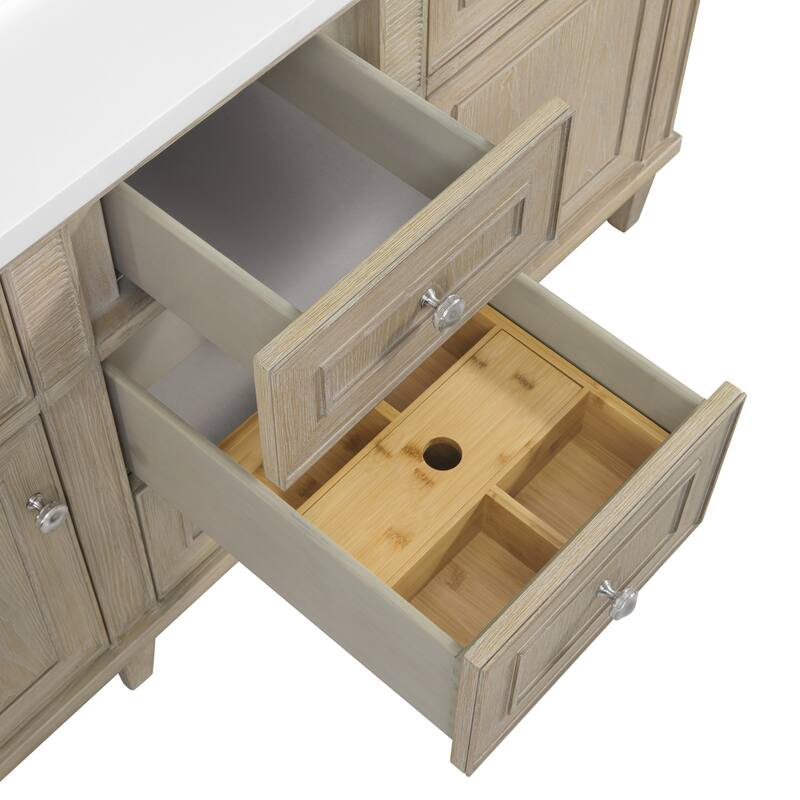 James Martin Vanities 424-V60D Lorelai 60" Double Basin Wood Vanity