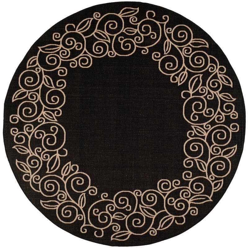 SAFAVIEH Courtyard Bobbye Scroll Indoor/ Outdoor Waterproof Patio Backyard Rug