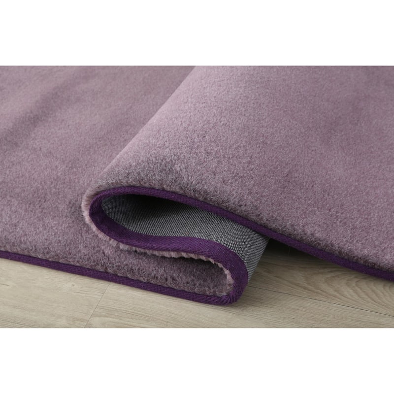 Emma Collection Thick Solid Color Area Rug