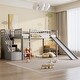 preview thumbnail 2 of 4, Twin Size Loft Bed with Two Drawers, Stairway and Slide