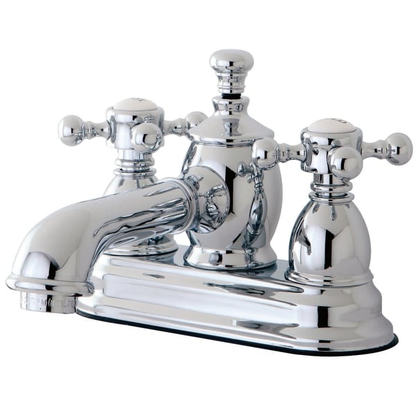 Kingston Brass KS700.BX English Country 1.2 GPM Centerset Bathroom Faucet with Pop-Up Drain Assembly and Metal Cross Handles