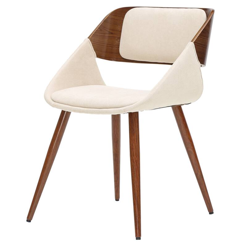 NPD Furniture Cyprus Upholstered Walnut Dining Chair - Santorini Sand Beige