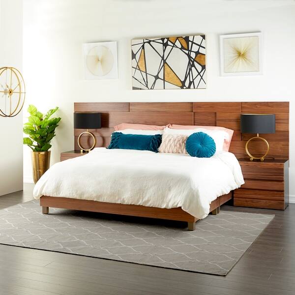 Shop Contemporary Natural Wood Queen Platform Bed Frame 81 X 63 On Sale Overstock 32114486