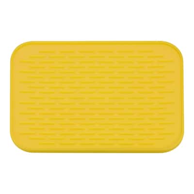 Silicone Dish Drying Mat, 8.5"x6" Under Sink Drain Pad Heat Resistant - 8.5 x 6 x 0.24 inch