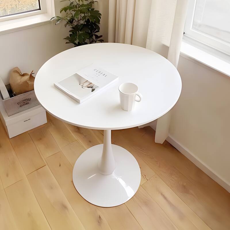 Mid-Century 31.5" Tulip Round Dining Table with MDF Table Top & Pedestal Base