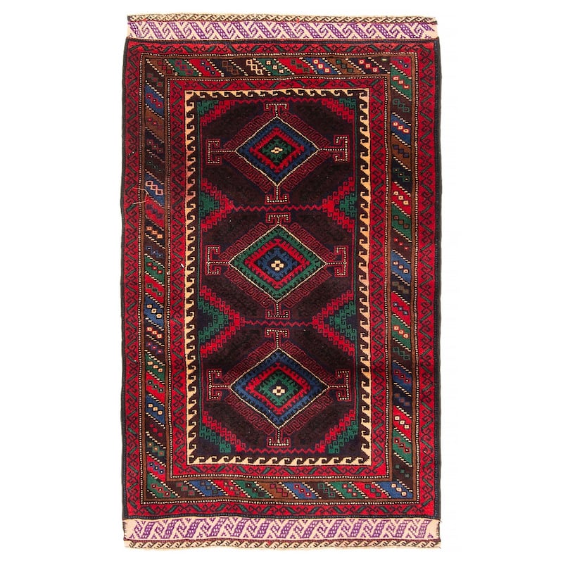 Teimani Brown Rug 2'10" x 4'11" - 2'10 x 4'11 - Dark Brown - 2'10 x 4'11