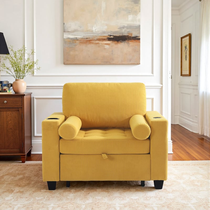 3-in-1 Adjustable Sleeper Sofa Bed Convertible Chair for Living Room