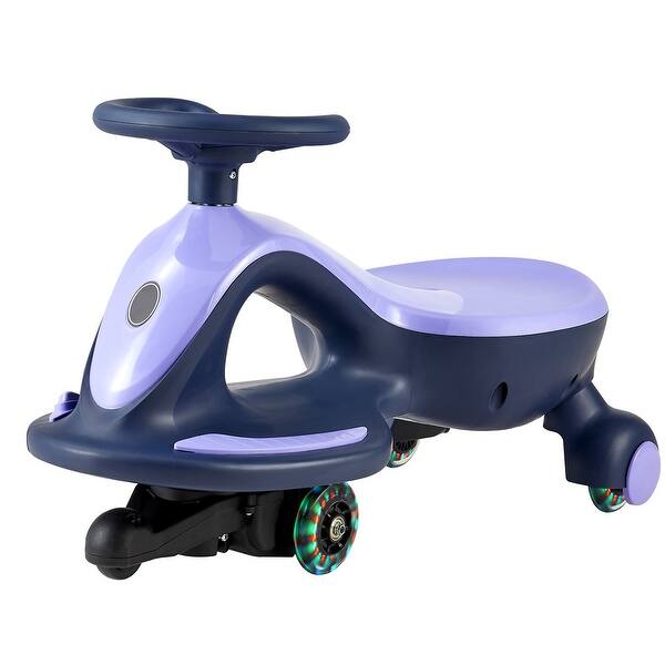 slide 2 of 10, Kids Electric Ride On Wiggle Car for Toddlers Indoor/Outdoor Use - 29.1 x 13.4 x 16.1 in Purple