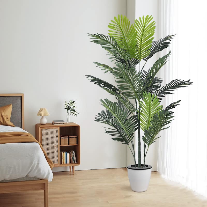 Artificial Areca Palm Tree, Indoor Plant Fake Tropical Paradise Palm