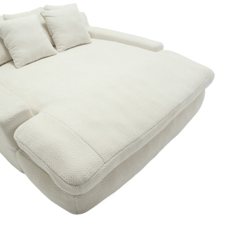 Chenille 2 Seater Sofa Bed for Home Theater, 66.93 Inch Wide Upholstered Lovesleeper Sofa with Pillows for Living Room, Club