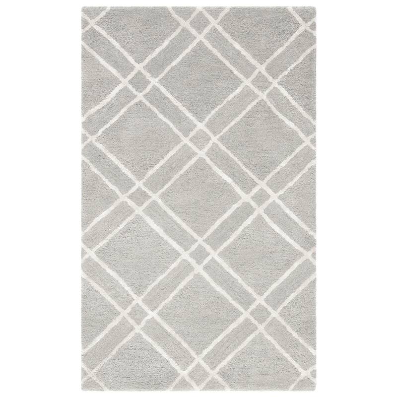 SAFAVIEH Handmade Himalaya Beadwork Modern Wool Rug - 2' x 3' - Grey/Silver