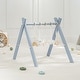 preview thumbnail 11 of 18, Wooden Baby Play Gym Set, Interactive Activity Center by Comfy Cubs Pacific Blue