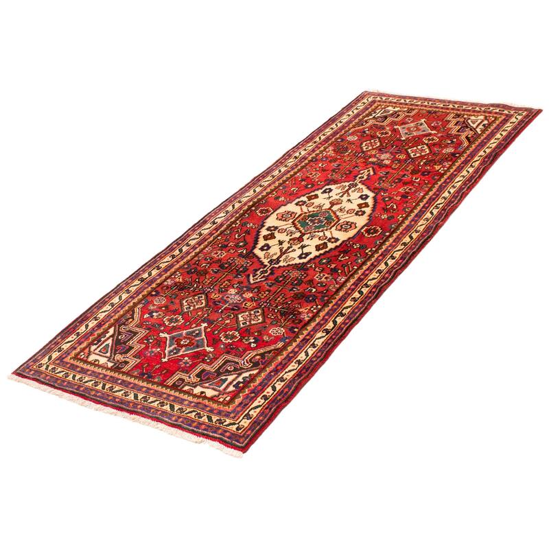 ECARPETGALLERY Hand-knotted Anadol Red Wool Rug - 3'6 x 9'5