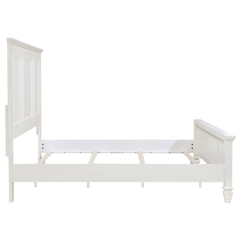 Chelema Cream White Beach 63-inch Eastern King Wood Panel Bed