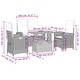 preview thumbnail 52 of 75, vidaXL Patio Dining Set with Cushions Outdoor Seating Gray Poly Rattan