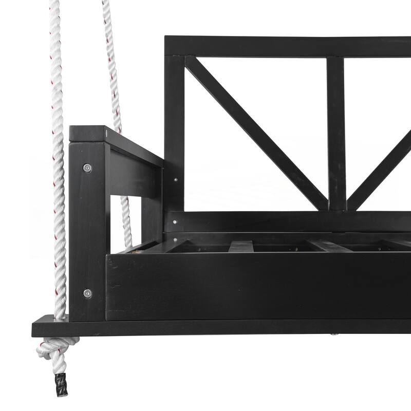 Acacia Wood Twin Size Patio Swing Bed