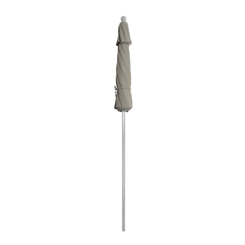 California Umbrella 75' Venture Series Patio Umbrella, Silver Aluminum Pole Fiberglass Ribs Push Lift, Olefin