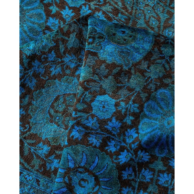 Overton Handknotted Wool Vintage Inspired Contemporary Overdyed Orange Area Rug - 18' 2" x 9' 3"