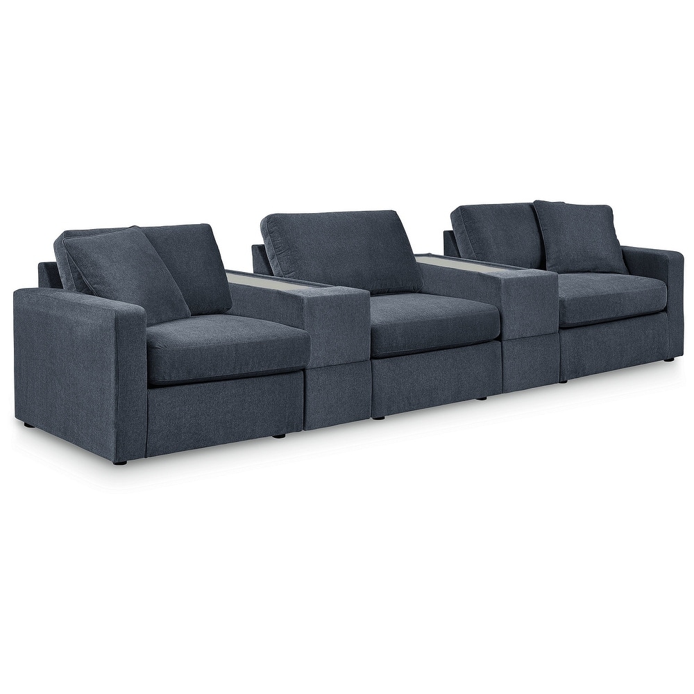 Signature Design by Ashley Modmax 5-Piece Sectional with Storage Consoles - 142"W x 32"D x 36"H