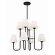 preview thumbnail 1 of 6, Keenan 8 Light Black Forged Chandelier - 28"W x 22.5"H