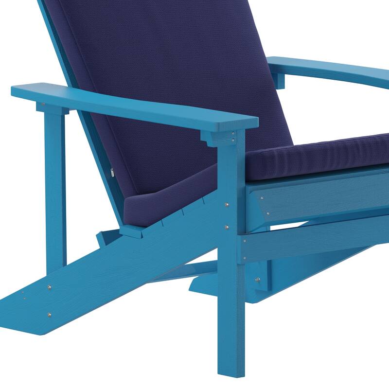 Indoor/Outdoor Adirondack Chairs with Cushions - Set of 2