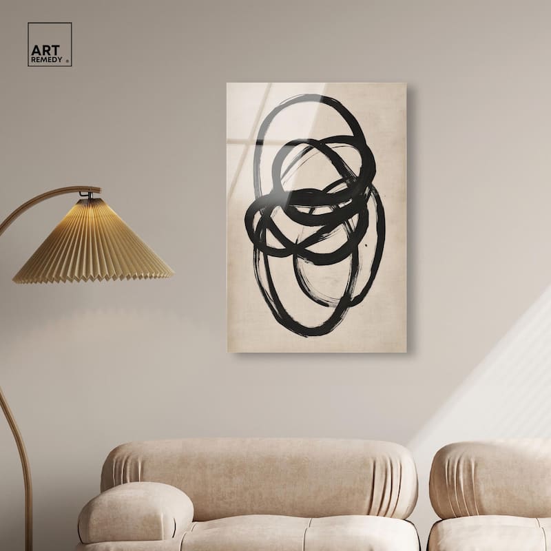 Beige Black I Acrylic by Art Remedy, Ready to Hang