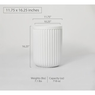 DreamPatio La Mirada 1-piece Fiberstone Tapered Planter ...