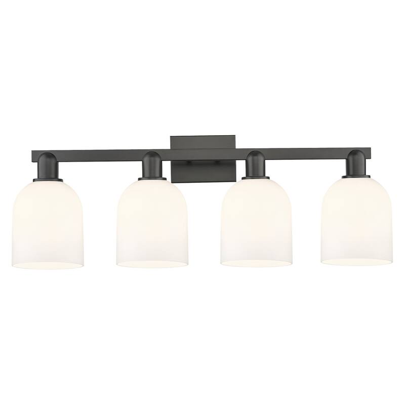 Innovations Lighting 716-4W-12-33 Bella Vanity Bella 4 Light 33" Wide - Matte Black / White
