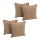 preview thumbnail 17 of 19, Blazing Needles 18-Inch Microsuede Throw Pillows (Set of 4) Java