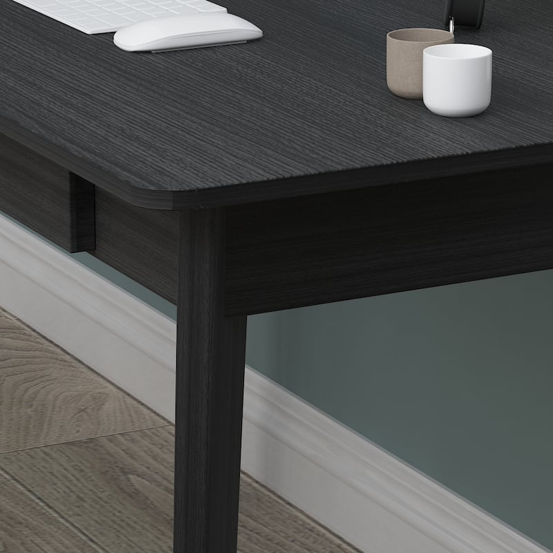 Modern Computer Desk Wood Work Tables With 2 Drawers