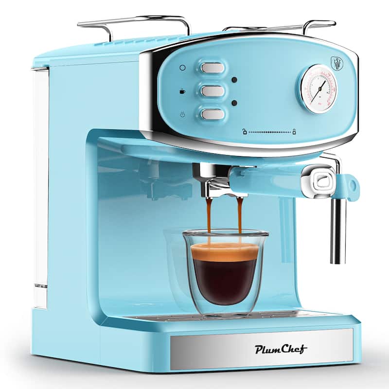 Anmytek 20 Bar Compact Espresso Machine with Milk Frother Steam Wand - Home Use Low Noise