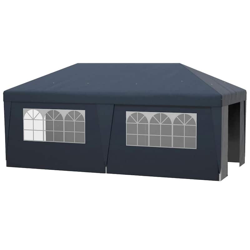 10' x 19.5' Pop Up Canopy Tent Height Adjustable, Leg Weight Bags, Bag