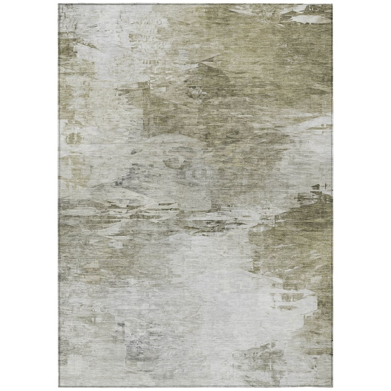 HomeRoots Abstract Transitional Rectangle Outdoor Rug