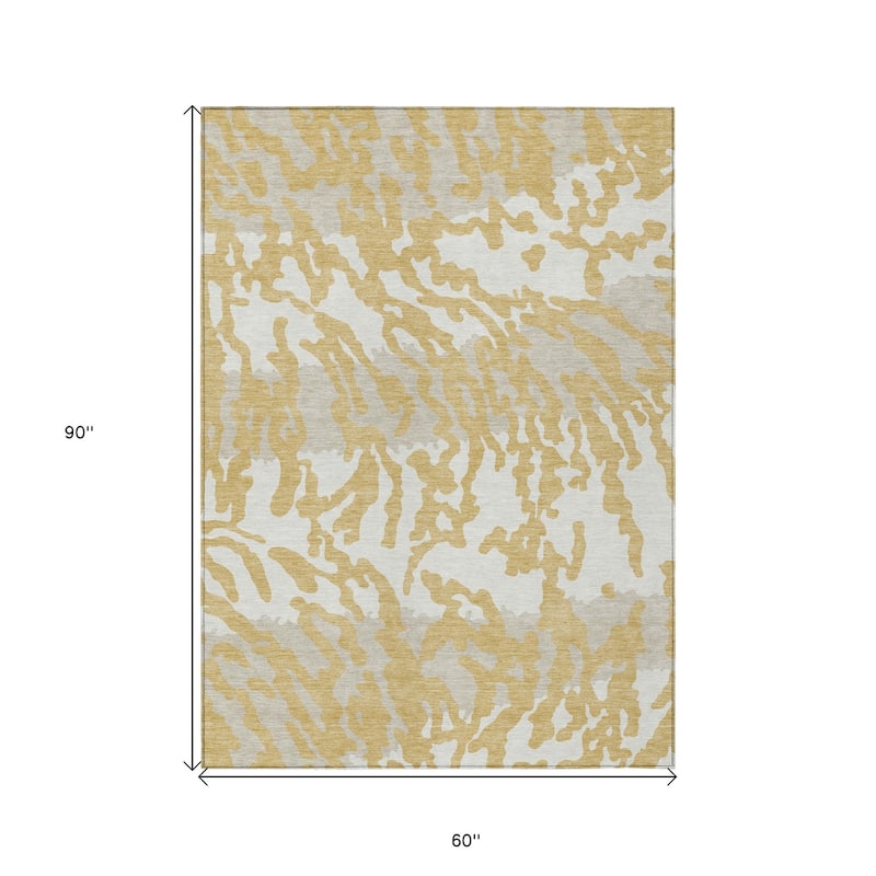 HomeRoots Animal Print Transitional Rectangle Outdoor Rug