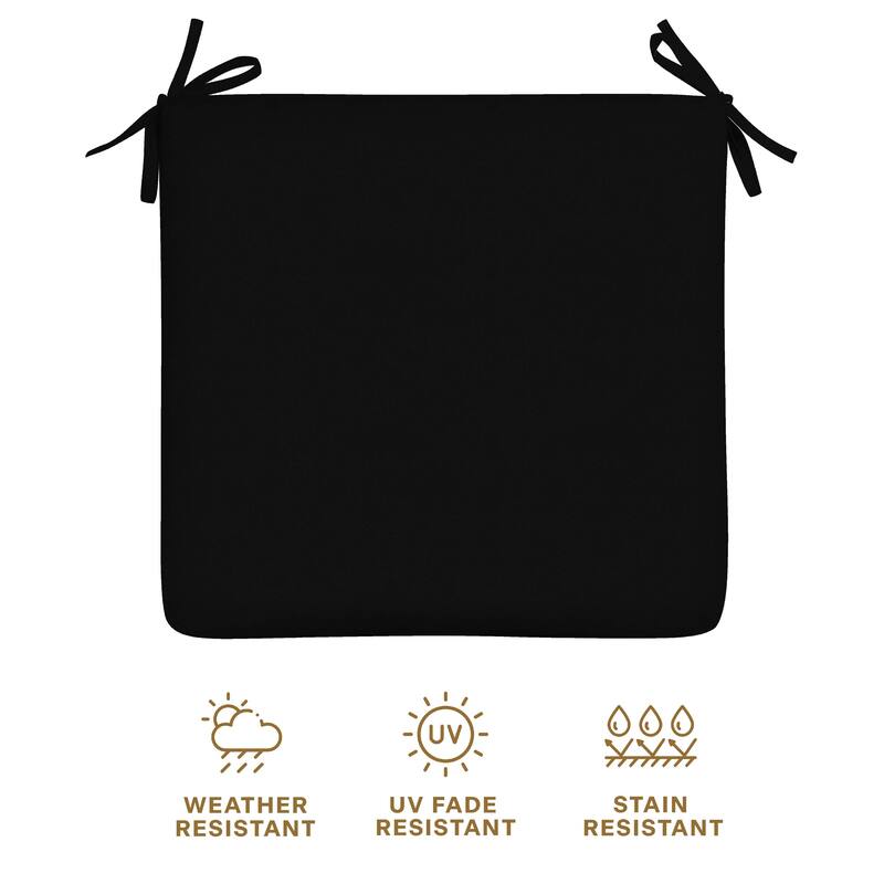 Outdoor Universal Seat Cushion (2-Pack) - 18" wide x 17.5" deep x 2.5" thick
