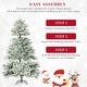 preview thumbnail 12 of 53, 6ft or 7ft Artificial Snow Flocked Christmas Tree with Metal Stable Stand Base for Indoor and Outdoor Holiday Decoration