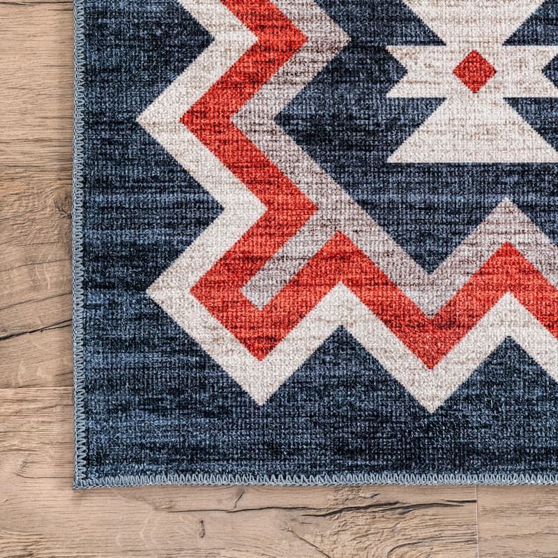 Nuloom Jayde SpinClean Machine Washable Southwestern Diamond Area Rug