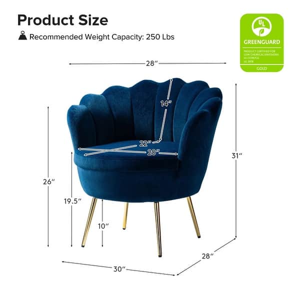 dimension image slide 2 of 4, Xabier Cute Modern Upholstered Barrel Chair Accent Chair with Tufted Back by HULALA HOME