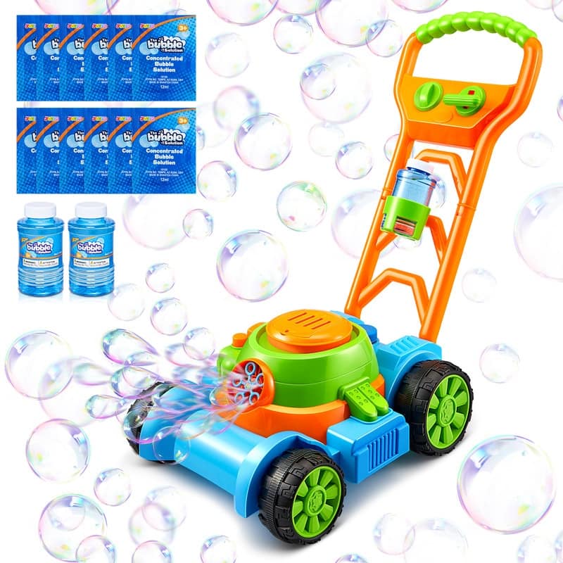 Joyfy Bubble Lawn Mower Bubble Machine, Blue - 7 x 10 x 13 - 7 x 10 x 13 - Blue