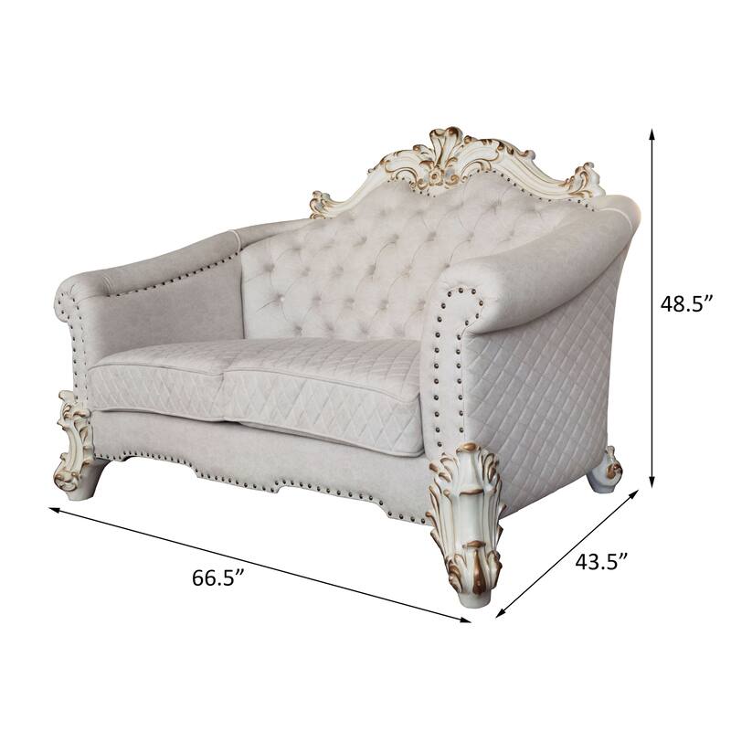 Casada Two Tone Ivory and Antique Pearl Loveseat