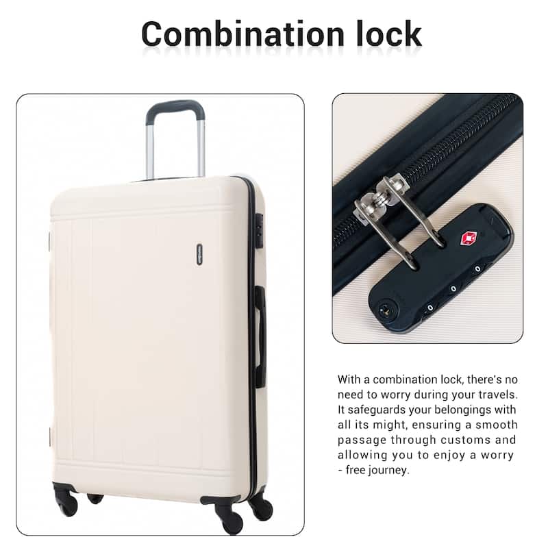 9-Piece Set ABS+PC Hardshell Carry on Luggage Set with bags