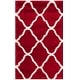 preview thumbnail 130 of 145, SAFAVIEH Hudson Shag Ariola Trellis 2-inch Thick Rug 3' x 5' - Red/Ivory
