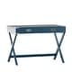 preview thumbnail 21 of 78, Kenton X Base Wood Accent Campaign Writing Desk iNSPIRE Q Modern Blue Steel