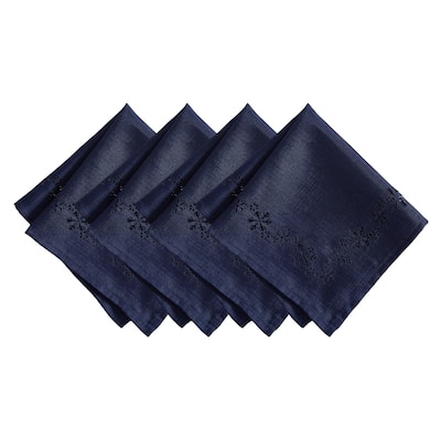 Snowflake Laser Cut Napkins, Set of 4 - 17"x17"